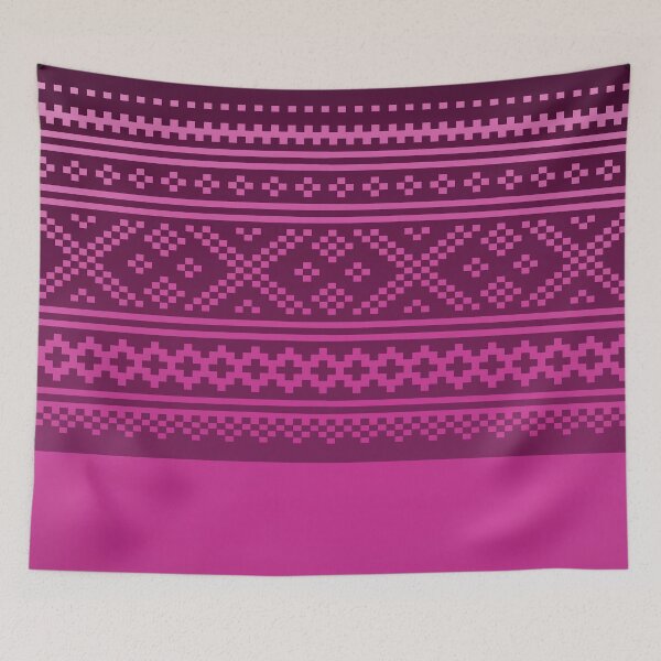 Item preview, norwegian knitting pattern from setesdal in magenta designed and sold by weilertsen.
