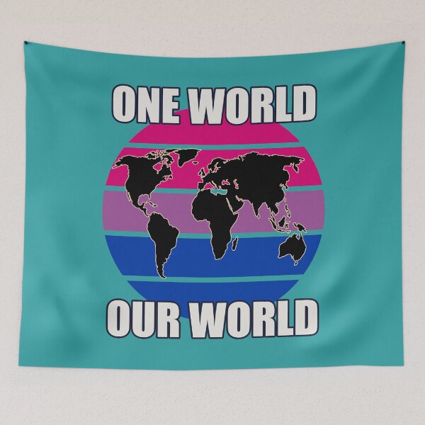 Item preview, One World, Our World - Bisexual Flag Colors designed and sold by HappySchnapper.