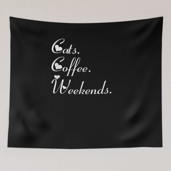 Item preview, Coffee Cats Weekends Funny Sarcastic Coffee Cats Weekends Gift  designed and sold by rubysheila.