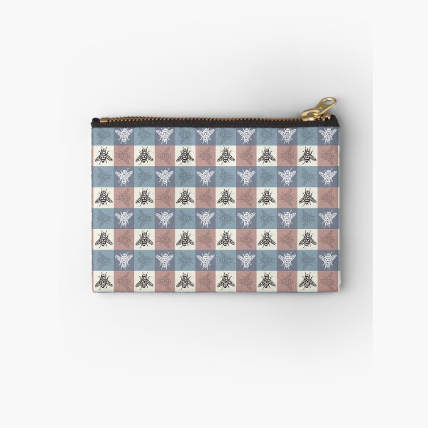 Item preview, Bee Gingham - Delft Blue and Dusty Rose designed and sold by jenithea.