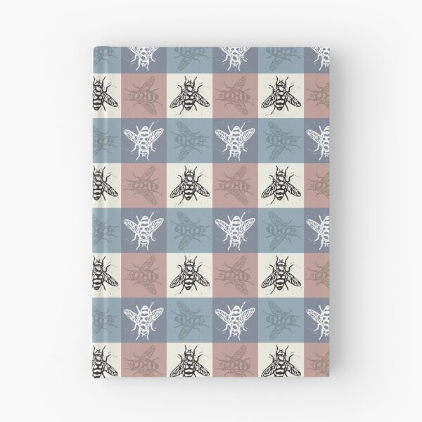 Item preview, Bee Gingham - Delft Blue and Dusty Rose designed and sold by jenithea.