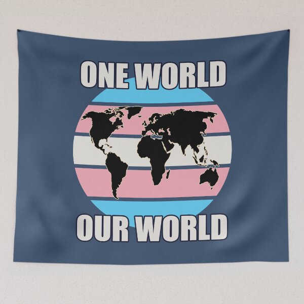 Item preview, One World, Our World - Transgender Flag Colors designed and sold by HappySchnapper.