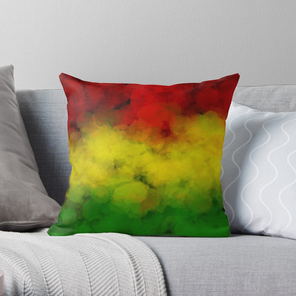 New Style Rasta Watercolor Throw Pillow by Amy Anderson TP-R0FD1NBE