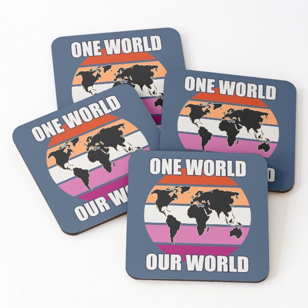 Item preview, One World, Our World - Lesbian Flag Colors designed and sold by HappySchnapper.