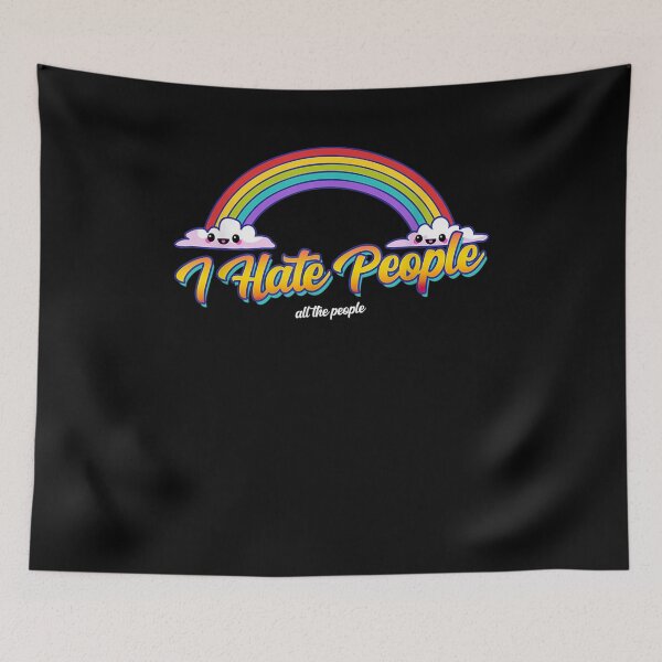 Item preview, I Hate People Rainbow Graphic Gift  designed and sold by rubysheila.