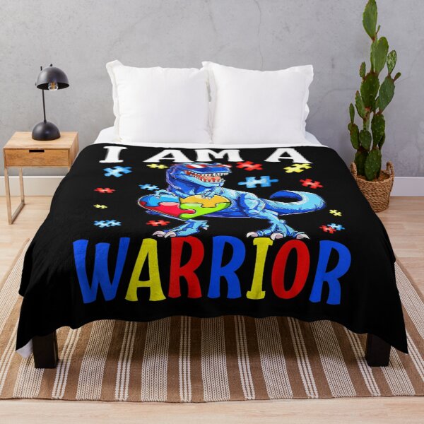 Item preview, I Am A Warrior Autism Family Dinosaur Autism Awareness Gift designed and sold by rubysheila.