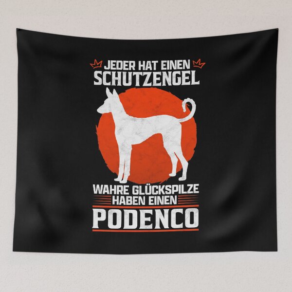 Item preview, Podenco my guardian angel spanish hunting dog saying designed and sold by madgrfx.