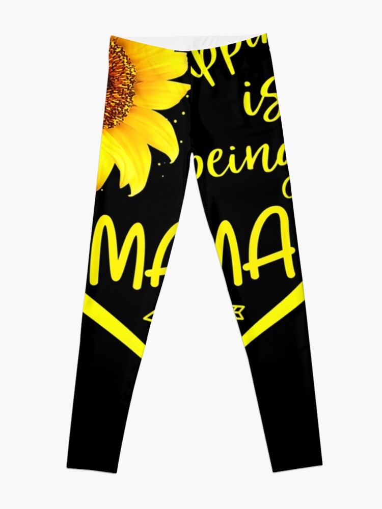 Disover Happiness Is Being A Mama Mother's Day Gift Mama Sunflower Leggings