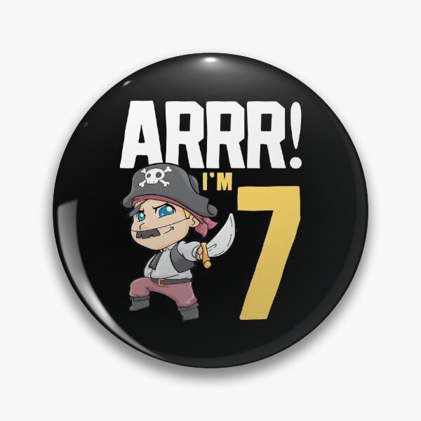 Item preview, 7th Birthday Pirate Seven Years Old designed and sold by CreativeGiftShp.