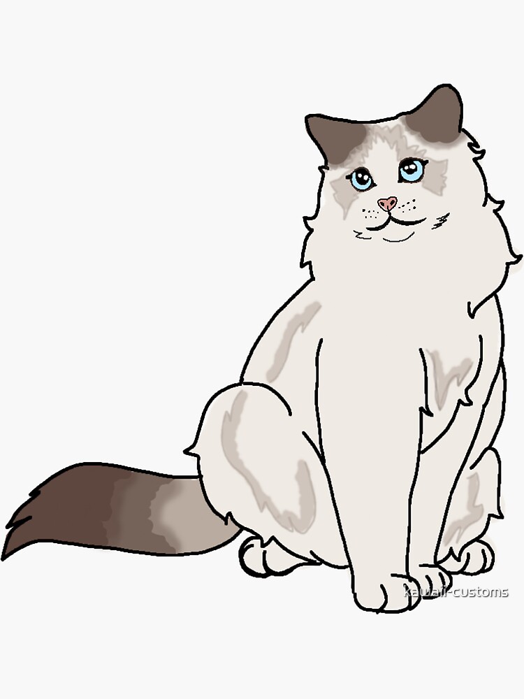 Ragdoll Cat Sticker by katdrawsit for iOS & Android