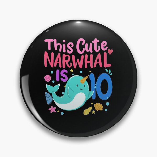 Item preview, 10th Birthday Narwhal Ten Years Old designed and sold by CreativeGiftShp.
