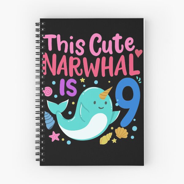 Item preview, 9th Birthday Narwhal Nine Years Old designed and sold by CreativeGiftShp.