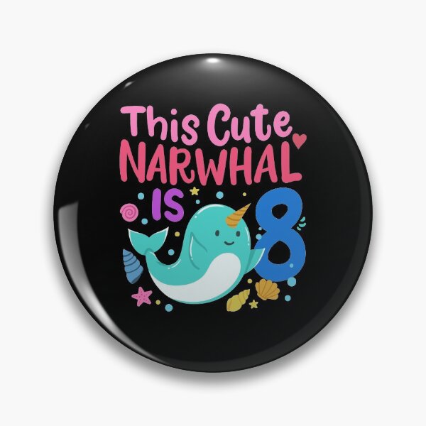 Item preview, 8th Birthday Narwhal Eight Years Old designed and sold by CreativeGiftShp.