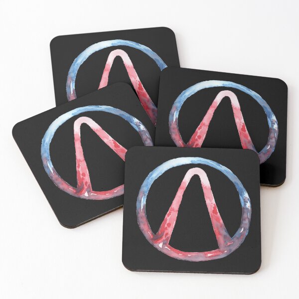 Item preview, Borderlands Vault Symbol Watercolour /Red and Blue designed and sold by HighFives555.