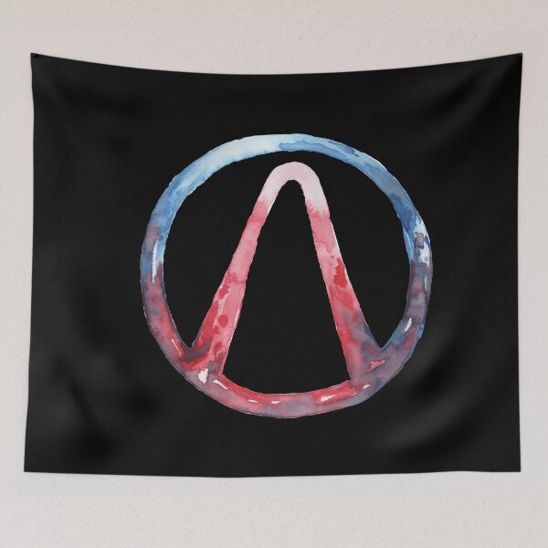 Item preview, Borderlands Vault Symbol Watercolour /Red and Blue designed and sold by HighFives555.