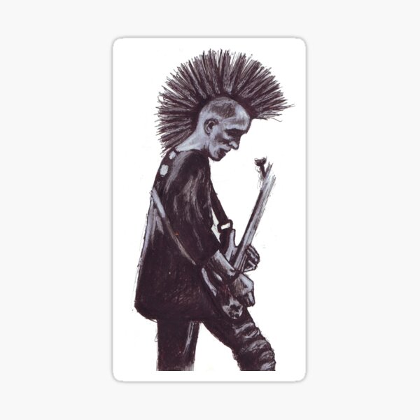 Guitar Punk Sticker