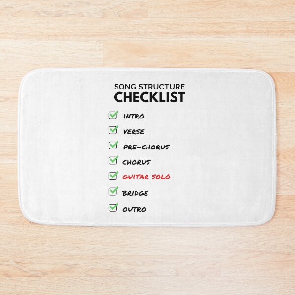 Item preview, Song Structure Checklist Light Theme designed and sold by nightsworthy.