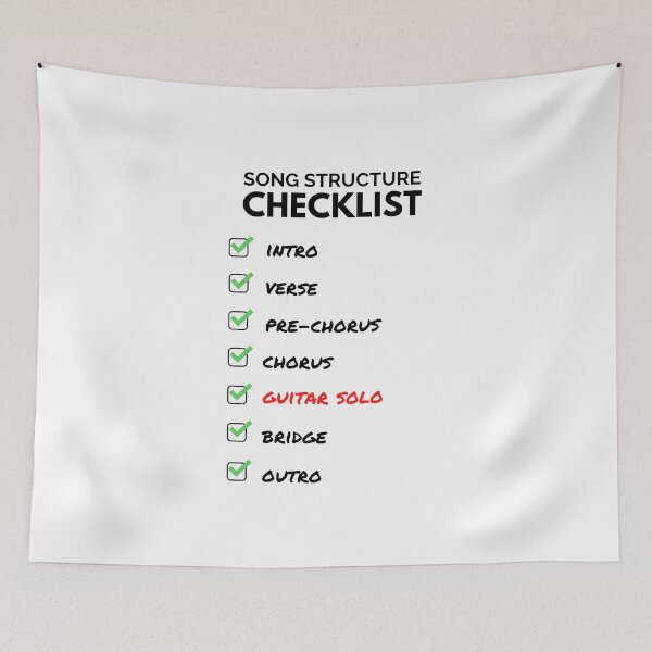 Item preview, Song Structure Checklist Light Theme designed and sold by nightsworthy.