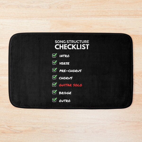 Item preview, Song Structure Checklist Dark Theme designed and sold by nightsworthy.
