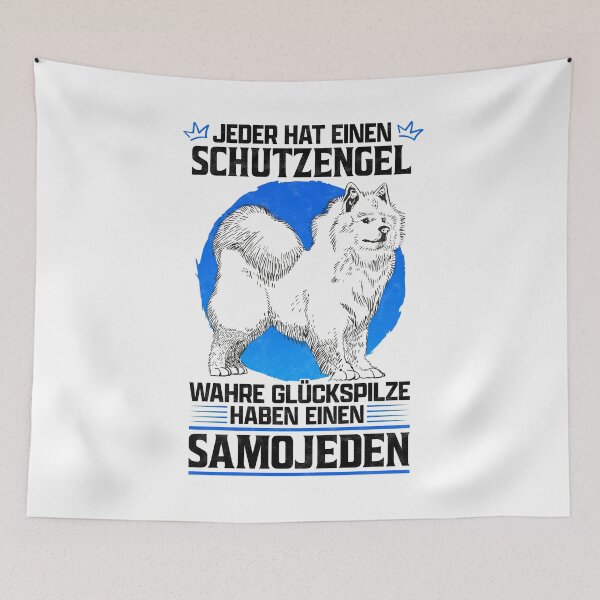 Item preview, Samoyed my guardian angel sled dog owner saying designed and sold by madgrfx.