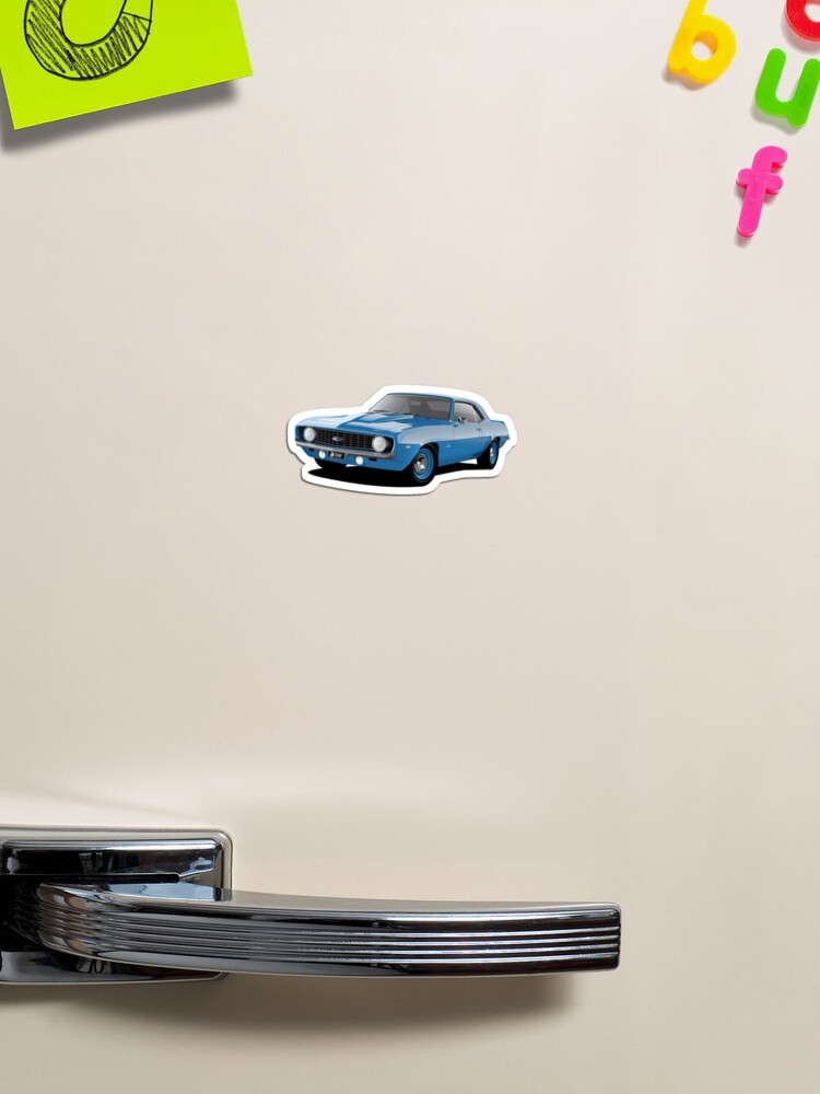 1969 Camaro Z28 Blue Refrigerator Magnet 
