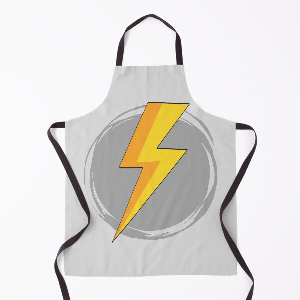Item preview, Yellow Lightning Bolt With A Circular Grey Background designed and sold by Y-STUDIOS.