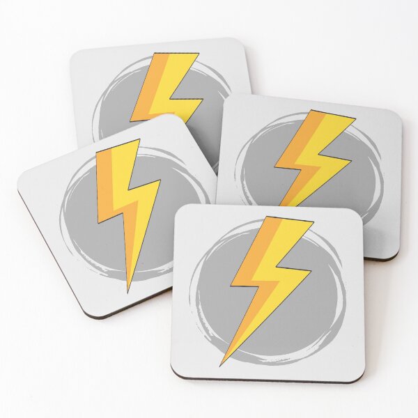 Item preview, Yellow Lightning Bolt With A Circular Grey Background designed and sold by Y-STUDIOS.