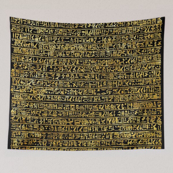 Item preview, Victory Stele of Merenptah Text (gold on black) designed and sold by DotorEaon.