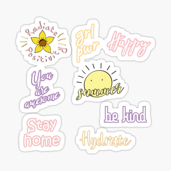 Best Motivational affirmation stickers pack Sticker for Sale by  CREATIVEGAUR