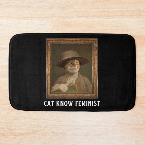 Item preview, Funny Cat Know Feminist Painting designed and sold by kindtoearth.