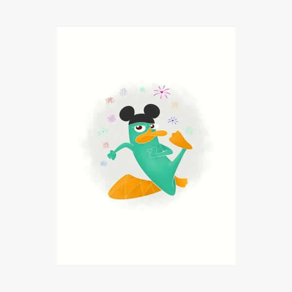 Phineas and Ferb Agent P With Mickey Ears Art Print
