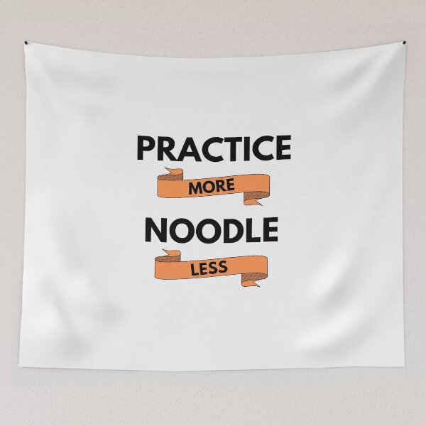 Item preview, Practice More Noodle Less Light Theme designed and sold by nightsworthy.