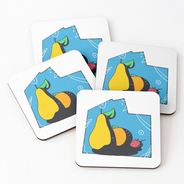 Item preview, Metaphysical eighties fruit: a pear, a orange, a strawberry designed and sold by tostoini.