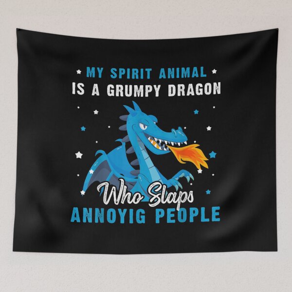 Item preview, Vintage My Spirit Animal Is A Grumpy Funny Dragon Gift  designed and sold by lindafrances.