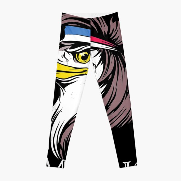 American Flag Bald Eagle Women's Yoga Pants Leggings High Waisted