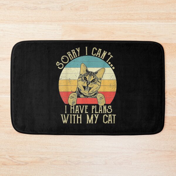 Item preview, Sorry I Can't I Have Plans With My Cat Vintage Cute Cat Gift  designed and sold by dominique235.