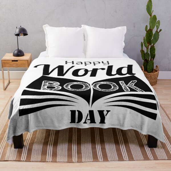Item preview, Happy world book day simple black and white designed and sold by Randomlifestore.