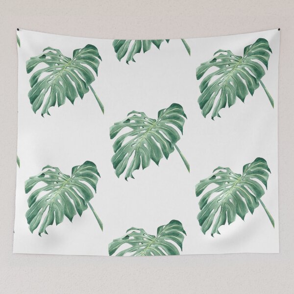Item preview, Exotic monstera deliciosa leaf in watercolor  designed and sold by Bonheurem.