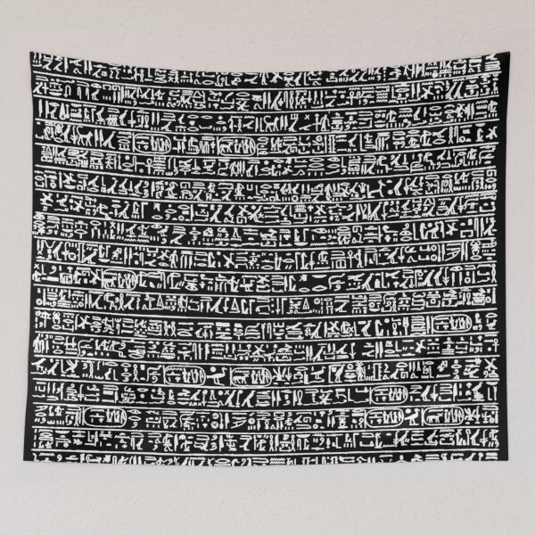 Item preview, Victory Stele of Merenptah Text (white on black) designed and sold by DotorEaon.