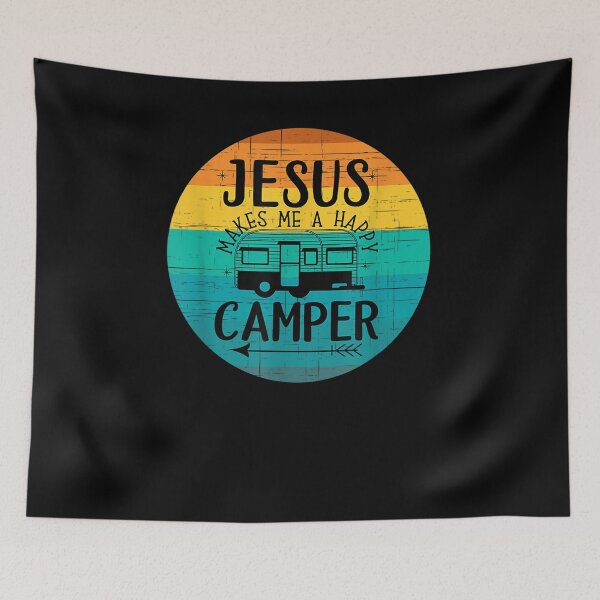 Item preview, Jesus Makes Me A Happy Camper Camping Rv Christian Religious Gift  designed and sold by dominique235.