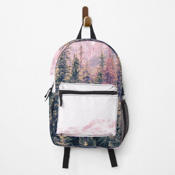 Item preview, Pink Boho Nature Forest and Mountain Landscape in Alberta Canada designed and sold by beaumontavenue.