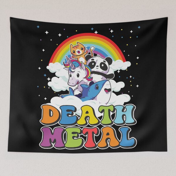Item preview, Funny Death Metal Animals Cute Unicorn Rainbow designed and sold by Stronzi.