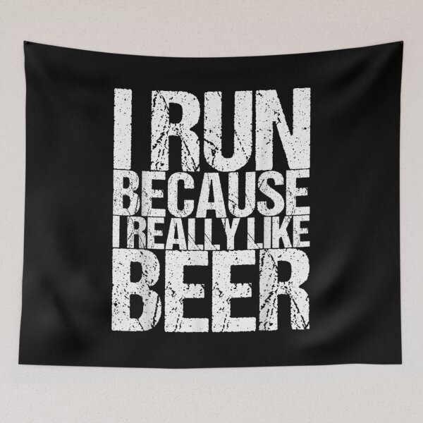 Item preview, I Run Because I Really Like Beer Gift  designed and sold by dominique235.