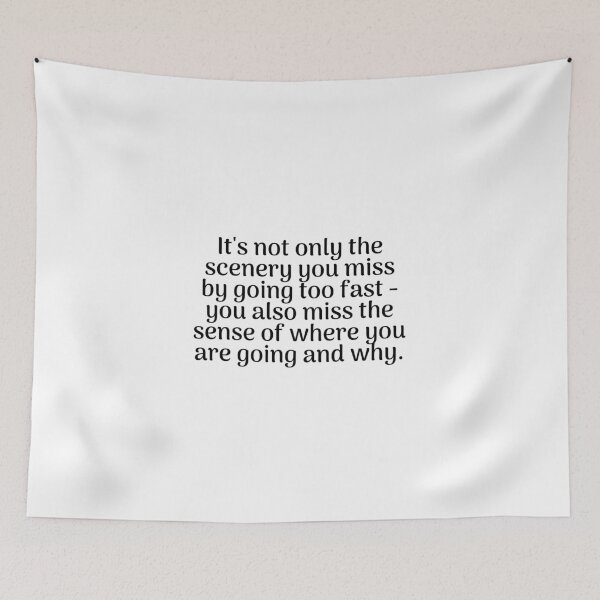 Item preview,  It's not only the scenery you miss by going too fast - you also miss the sense of where you are going and why. designed and sold by Optimus108.
