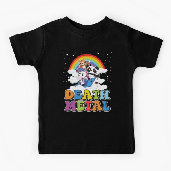 Vista previa del artículo con la obra «Regalo de Death Metal Unicornio arcoíris pesado», diseñado y vendido por Stronzi.