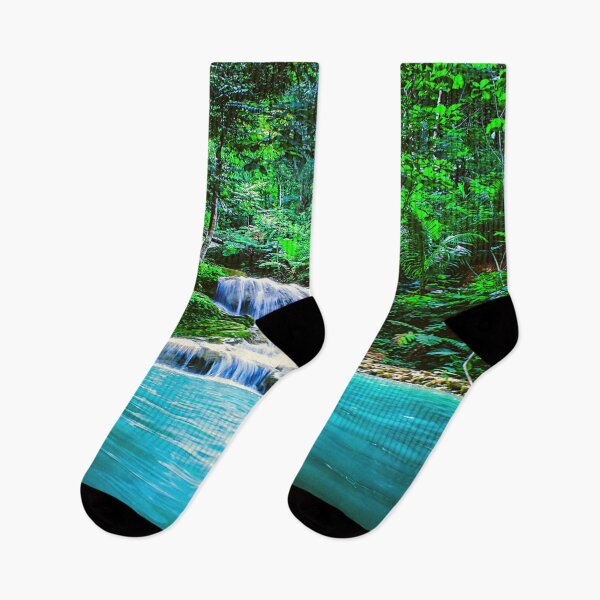 Item preview, small, calming waterfall in the jungle designed and sold by MaltesShop.