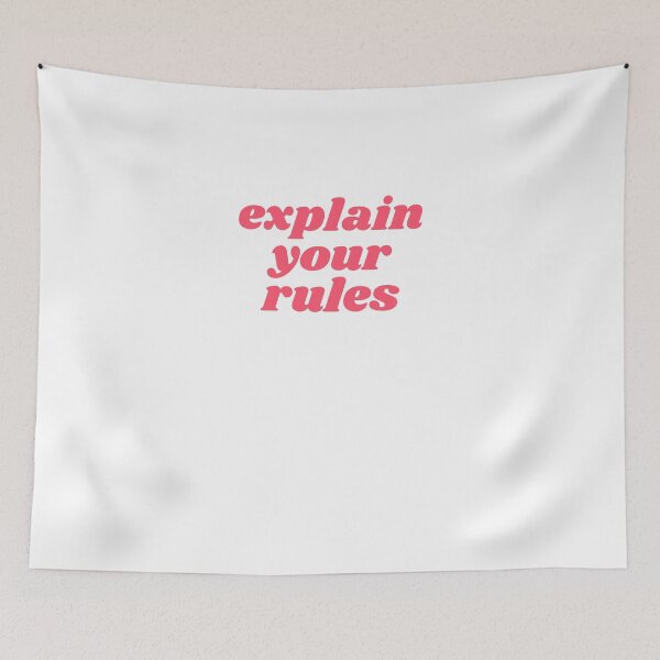 Item preview, Retro Pink Explain Your Rules designed and sold by kindtoearth.