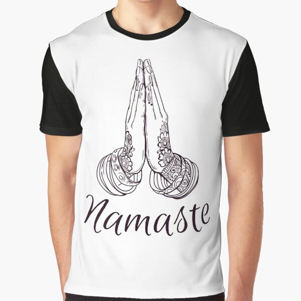 Namaste Yoga Symbol Black and White Hands Tapestry for Sale by SoccaTamam