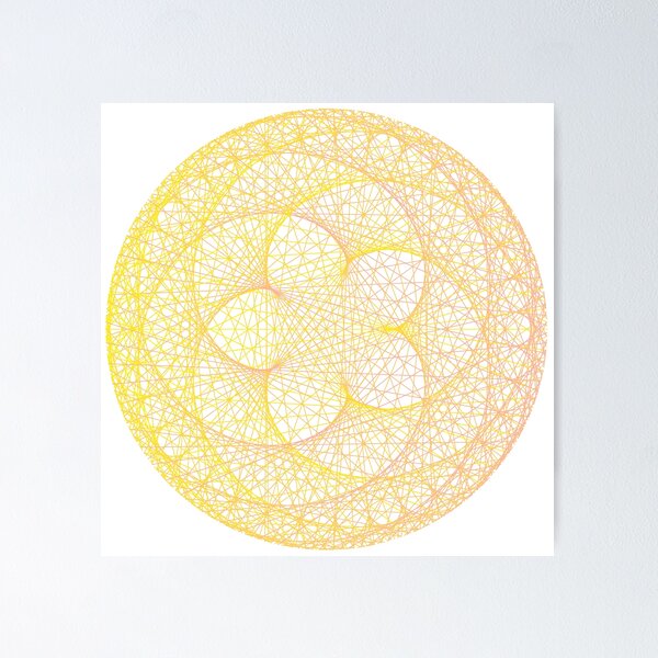 Item preview, Orange Mandala flower, modular times tables designed and sold by TalesOfScience.