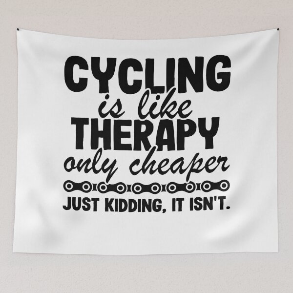 Item preview, Cycling Is Like Therapy Joke Funny Cyclist Gift Biking designed and sold by Stronzi.